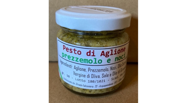 Pesto di Aglione con Prezzemolo e Noci Derivati dell'Aglione